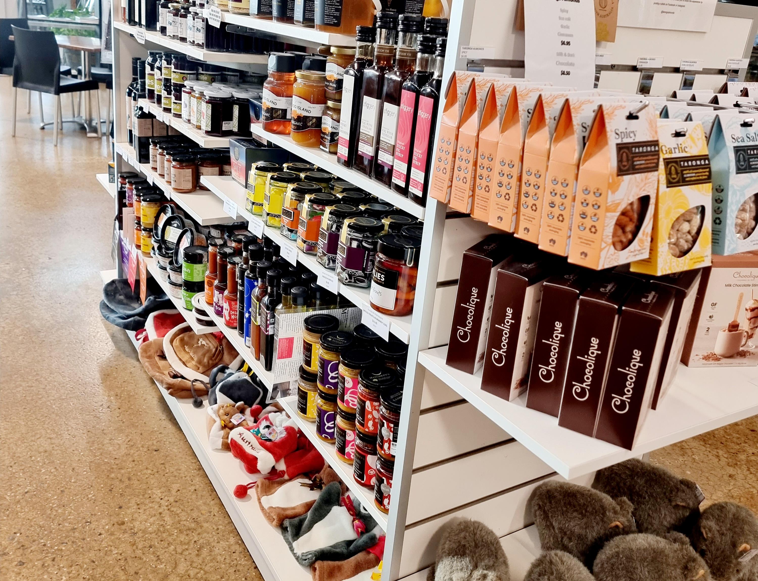 local bottles of suaces for sale at the mclaren vale visitor centre